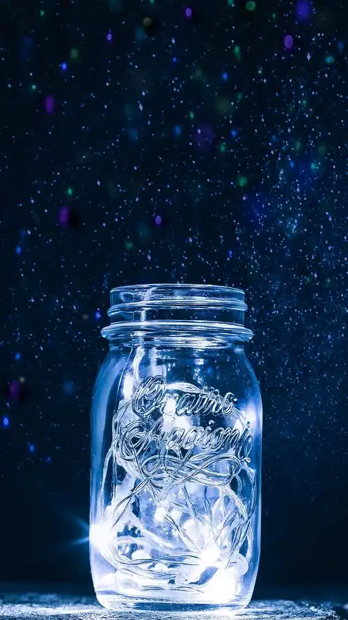 绚烂光彩的瓶子手机壁纸