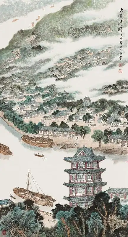 2020年河北美术家大运河创作作品——杨芝东 《古运清风》