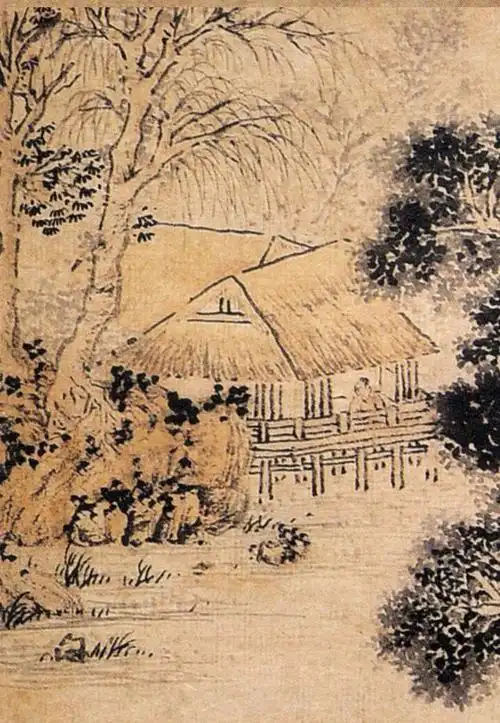 文徵明山水:江南春尽绿荫稠,江上群山碧玉浮