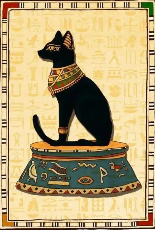 在古埃及,猫享有神圣而崇高的地位,而黑猫是掌管死亡的神灵,可以赶走