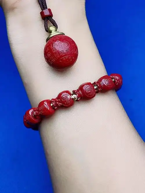 高含量保真朱砂吊坠