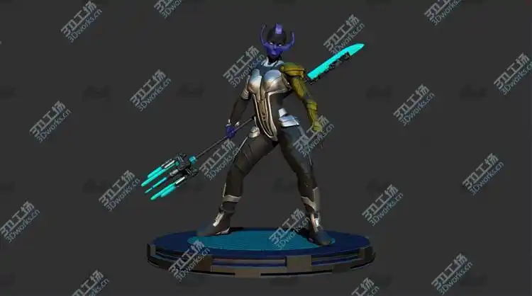 暗夜比邻星3d打印模型stl数据文件白胚人物手办