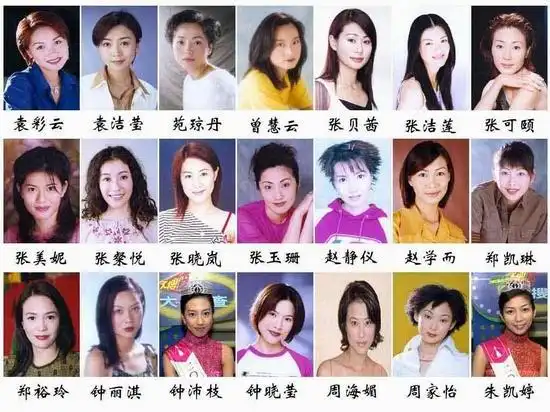 香港无线(tvb)全部女艺人标准照大曝光(组图)