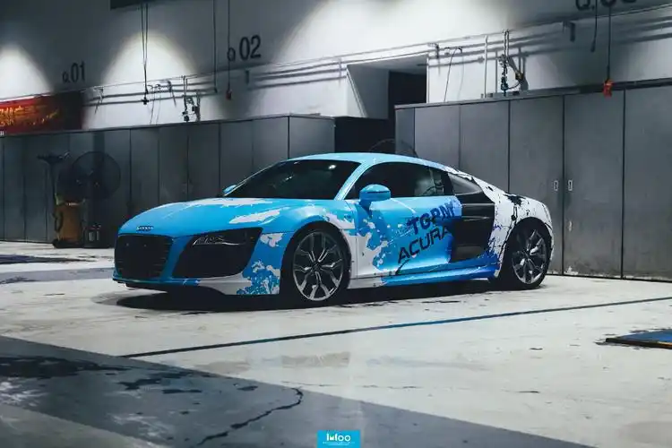 奥迪r8全车涂鸦风彩绘! 玩的就是新风尚 新潮流