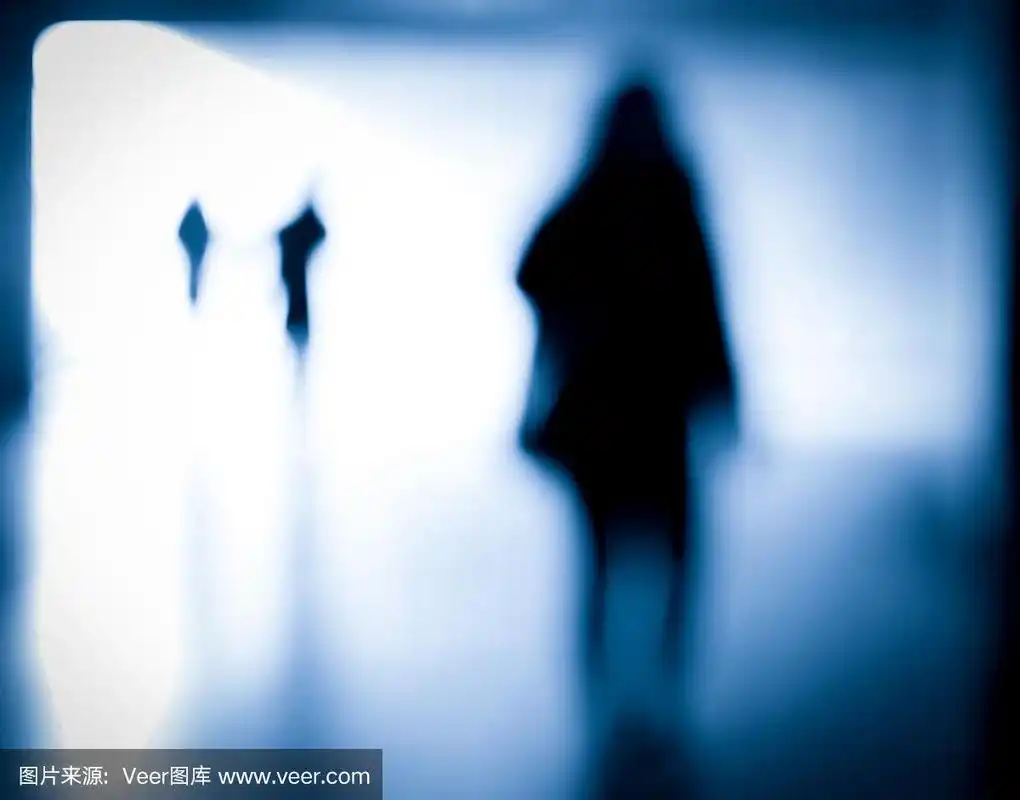 模糊的人影.模糊的移动的人的形象.