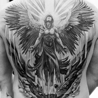 写实风六翼天使纹身天使纹身5