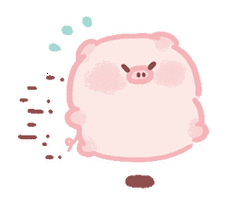 小粉猪奔跑 gif - 可爱小粉猪表情包第三弹