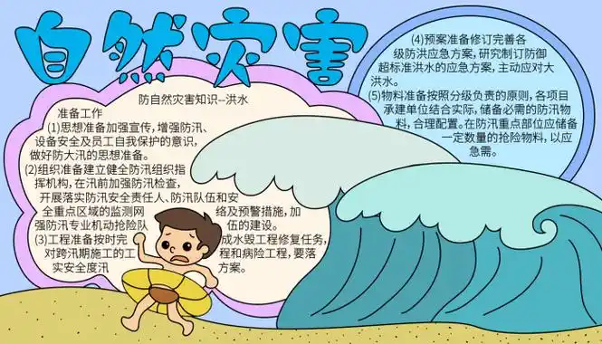 自然灾害手抄报内容 自然灾害手抄报内容的画法