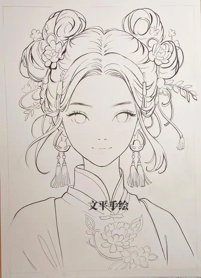 手绘古风马克笔人物步骤分享.