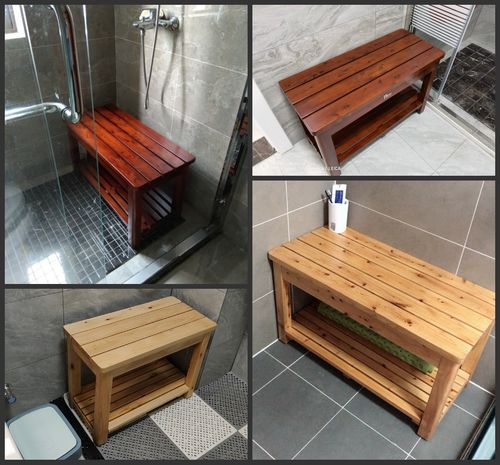 家用长条加固老人洗澡实木浴室淋浴卫生间坐凳矮凳