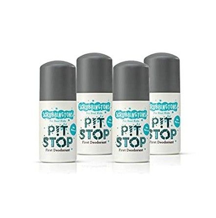 scrubbingtons childrens natural deodorant, 4 x 50ml