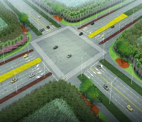 十字路口景观图片_十字路口景观设计素材_红动中国