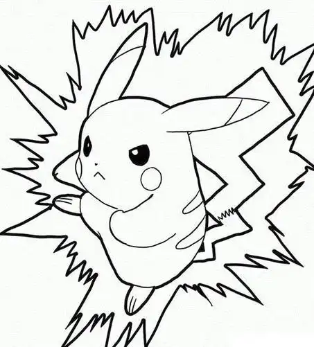 皮卡丘卖萌简笔画 第1页皮卡丘图片大全简笔画教小朋友画可爱的皮卡丘