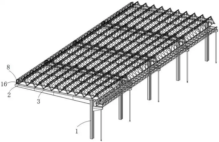 尤其涉及一种折叠桁架式全自动伸缩雨棚及其操作方法,属于钢结构领域