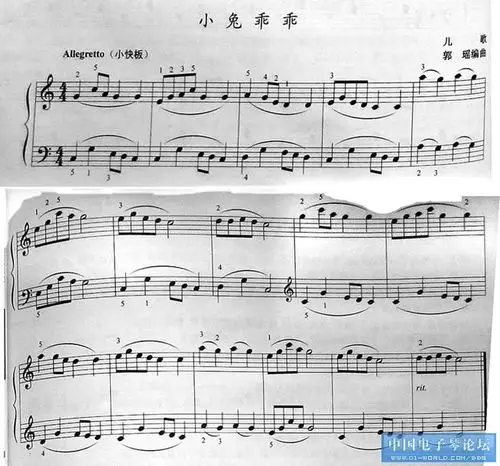 小白兔乖乖钢琴简 谱  _网络排行榜