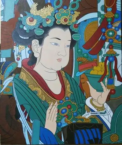 哈尔滨师范大学:永乐宫壁画捧仙果玉女