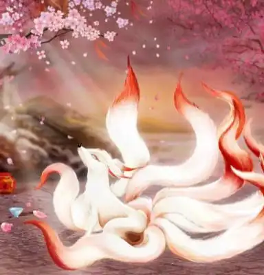 中国,日本,韩国九尾狐简介九尾狐是中国古代神话传说中的神异动物,其