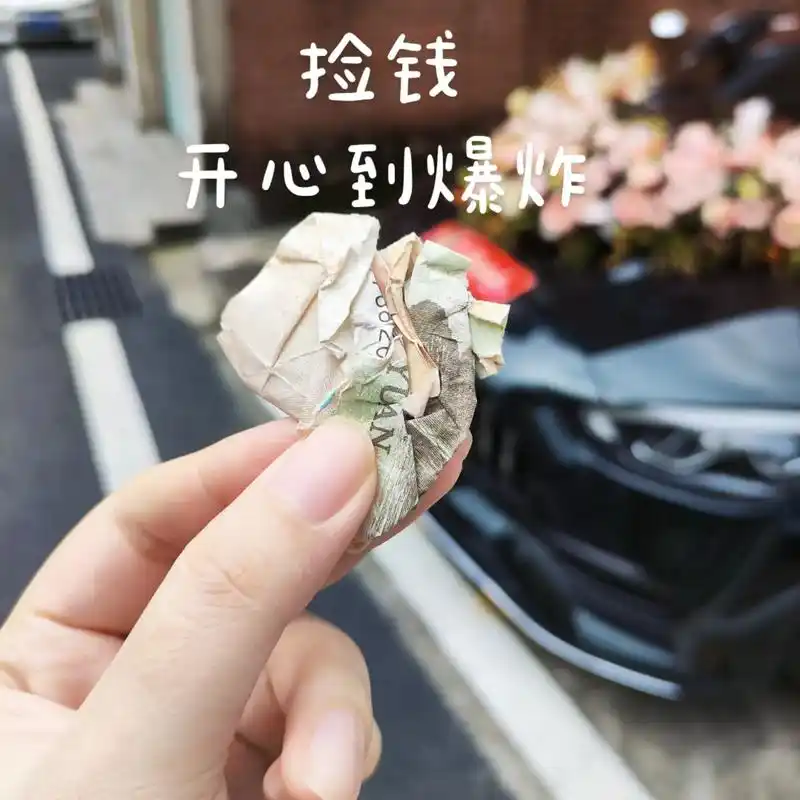 捡钱,20块耶707070居然捡到20块#钱币 #老版人民币 #碎 - 抖音