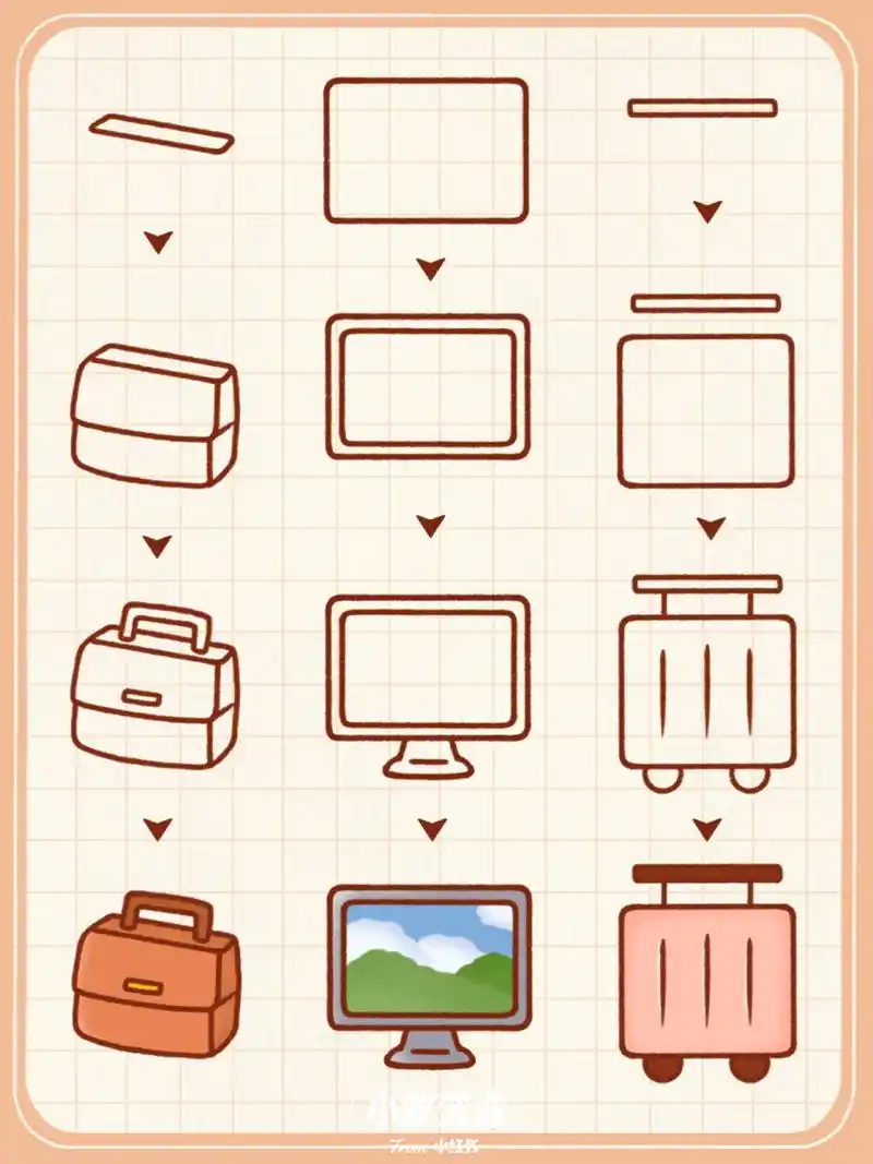 day59 / 实用简笔画之92日常用品篇 好久没画日用品啦 今天分享几个