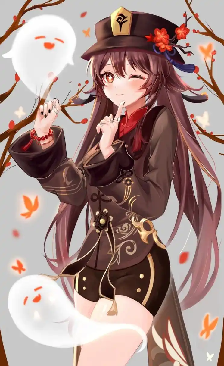 胡桃:没人要我就跟狗狗走了哟～#原神# #动漫# #壁纸