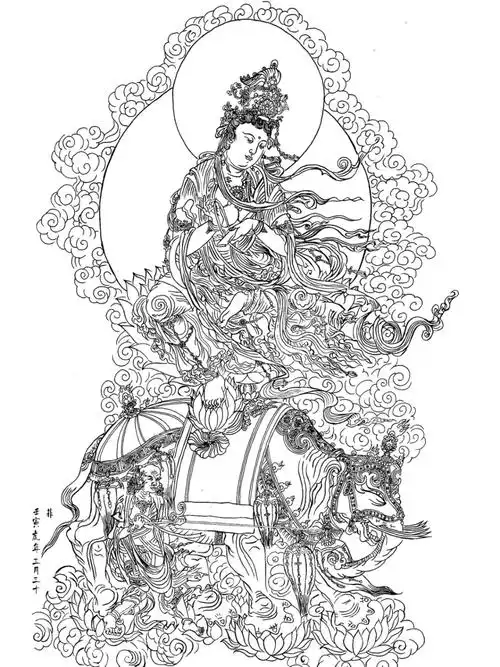 普贤菩萨画像完工