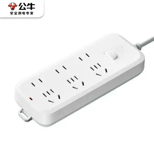 bull公牛电源插座新国标插线板插板带开关接线板排插拖线板白色六位b5