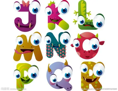 卡通造型字母矢量设计图__绘画书法_文化艺术_设计图库_昵图网nipic.