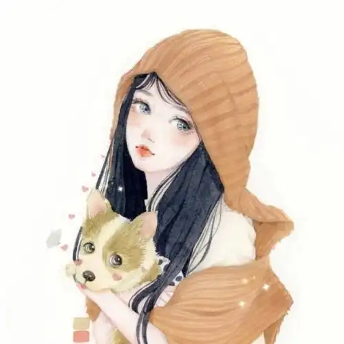 女生文艺简约可爱手绘头像