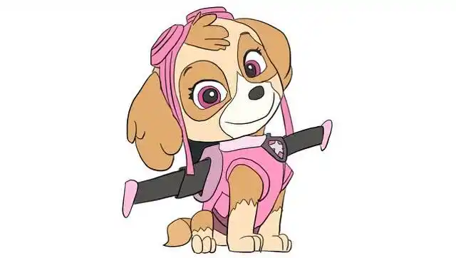 汪汪队立大功之可爱的天天儿童亲子简笔画