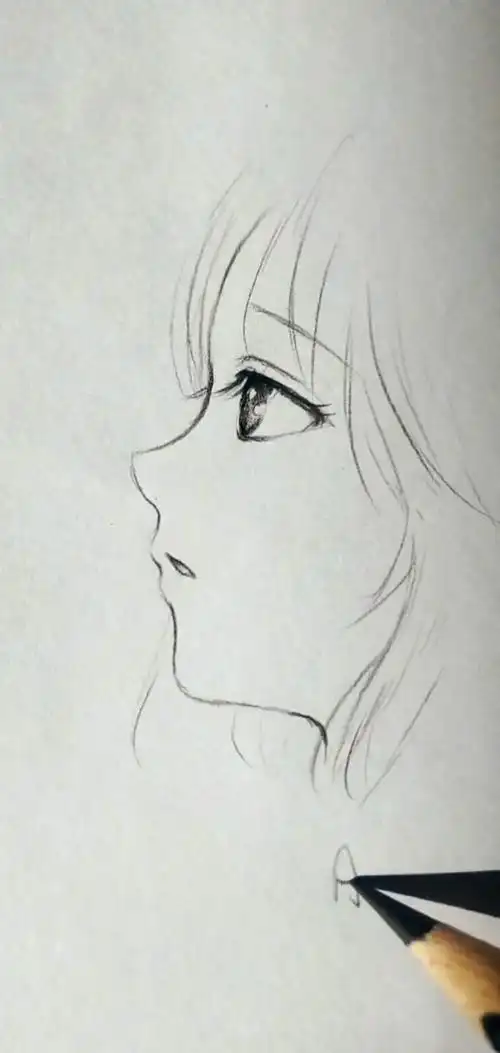 漫画女侧脸画法,大家学会了吗