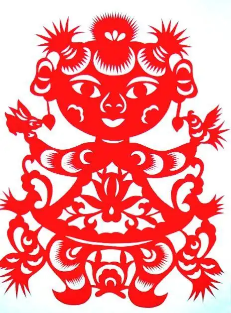 娃娃可爱剪纸图片大全图片大全