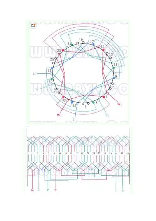 相发电机36槽4极双叠式绕组布线接线_第2页