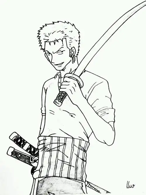 原创手绘 海贼索隆 - 知乎