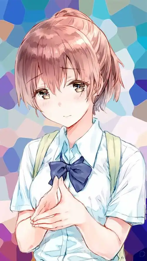 声之形女主角西宫硝子nishimiya shouko穿jk校服手机壁纸图片集(12)