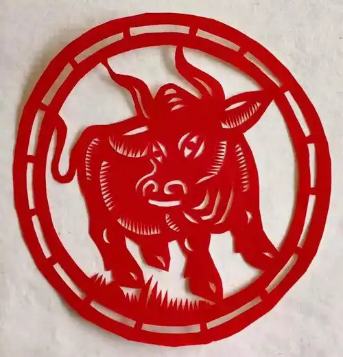 2021是牛年,送1组牛年剪纸,愿你牛气冲天!