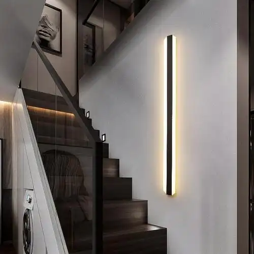 长条壁灯简约闪电客现代客厅电视背景墙壁灯极简卧室床头灯具过道楼梯