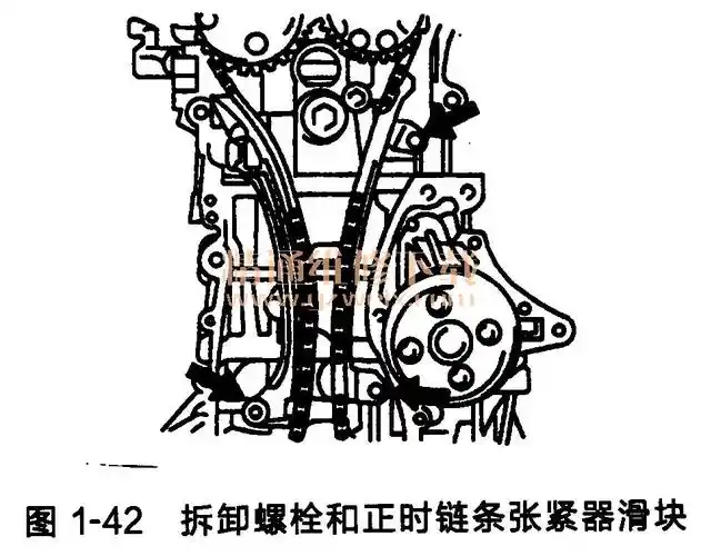 丰田凯美瑞发动机正时链条的拆卸