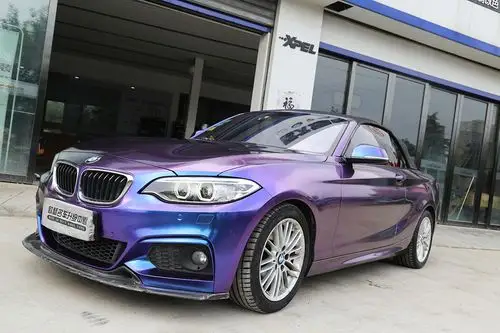 为驾趣而生 | 宝马二系敞篷版济南欧瑟全车贴膜改色钻石极光蓝