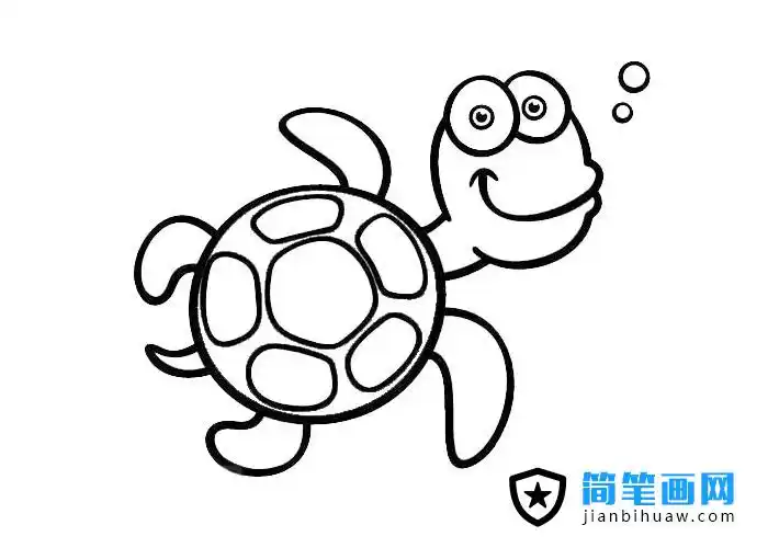 儿童乌龟简笔画图片乌龟属于乌龟科,是一种古老的爬行动物.