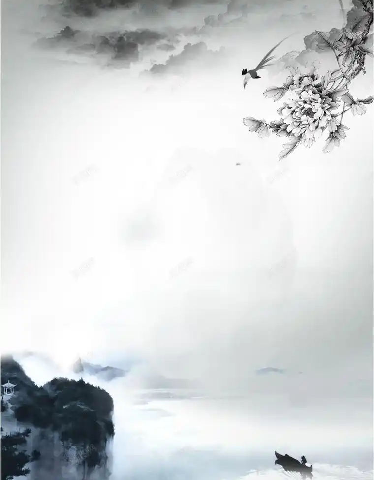 中国水墨画背景素材