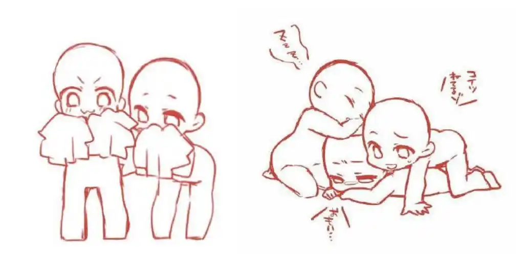 q版人物动作参考