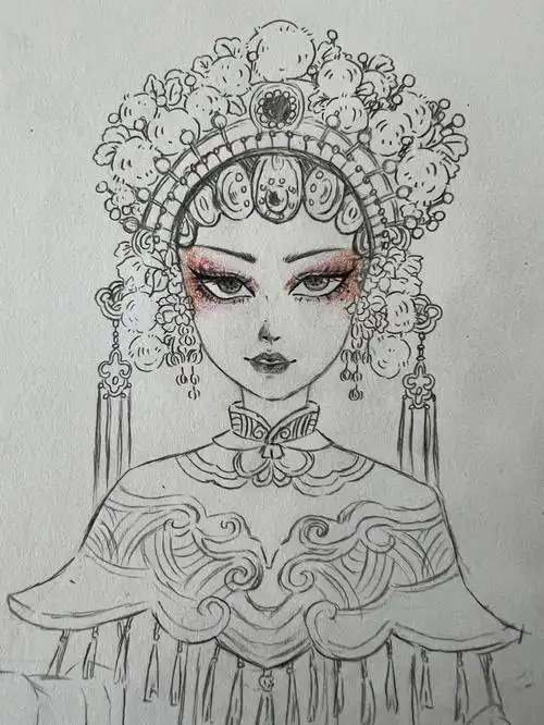 画画  #国粹京剧  #京剧  #京剧人物  #手绘  #新手  #呱呱