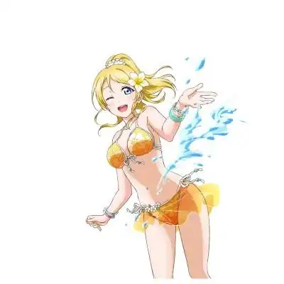 二次元 动漫 泳装 偶像 少女 官方图片 卡牌立绘 抠图 lovelive!
