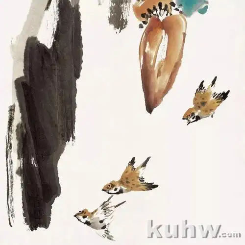 麻雀的各种画法