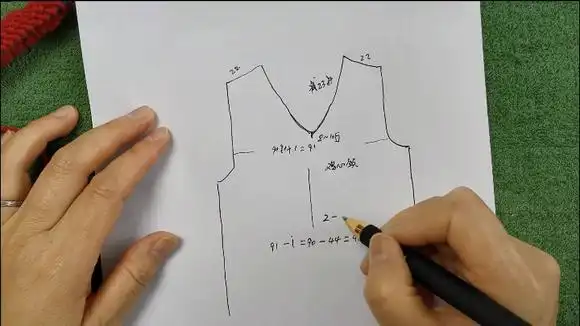 鸡心领毛衣的领口尺寸推算和减针方法演示-生活视频-搜狐视频