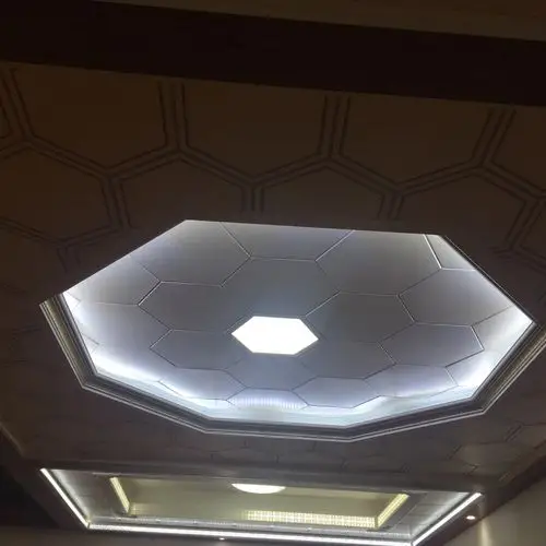 热销集成吊顶客厅铝梁 大型木纹中式装饰镂空二级梁 复式集成吊顶