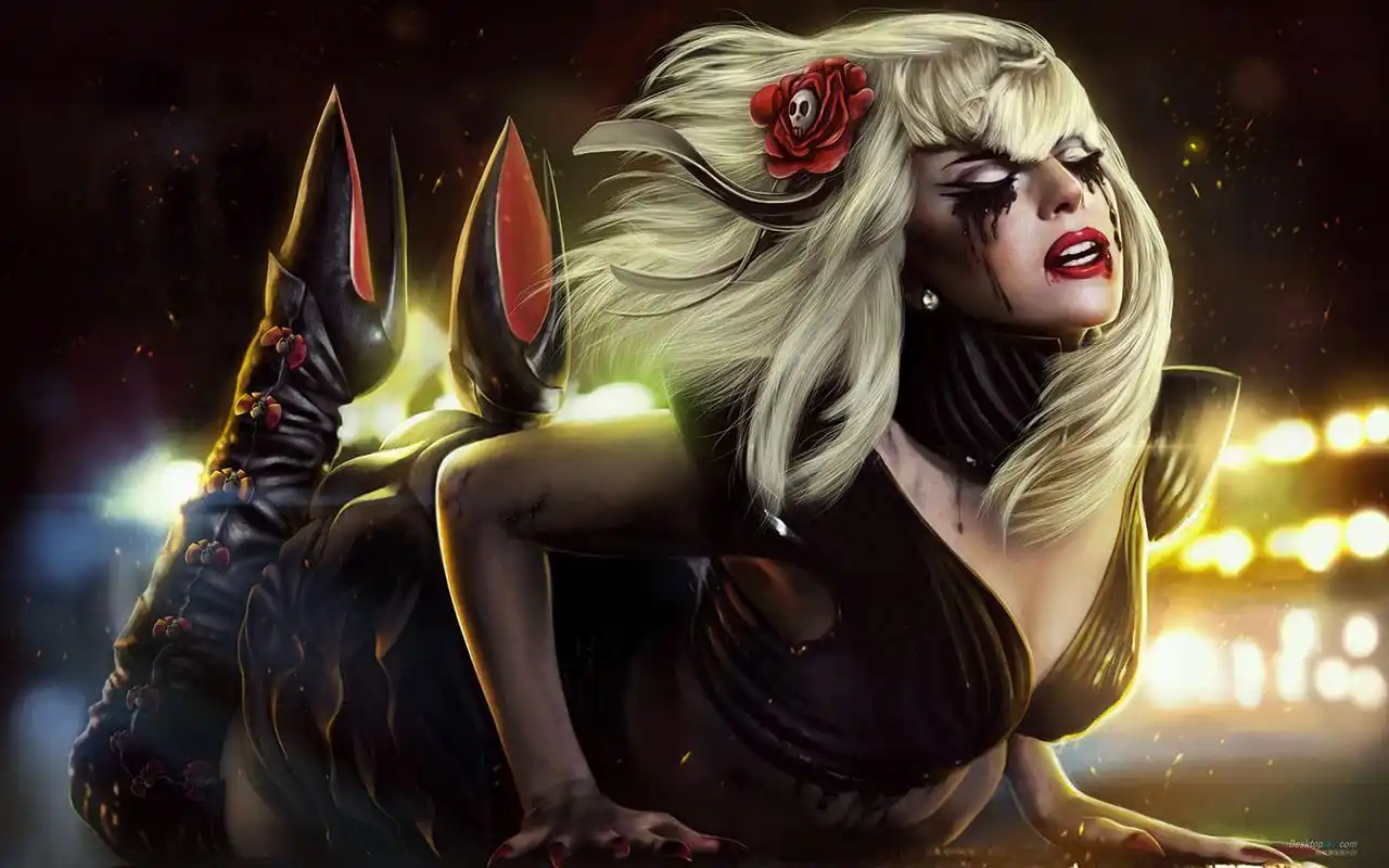 欧美流行百变天后lady gaga另类个性写真桌面壁纸(二),是美桌网www.