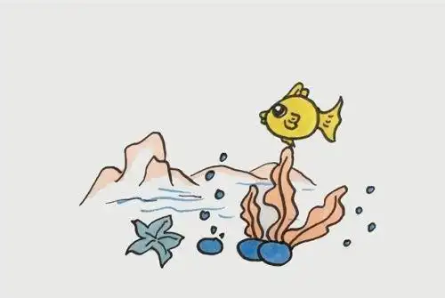 海底鱼群简笔画简单又漂亮 鱼群简笔画怎么画简单