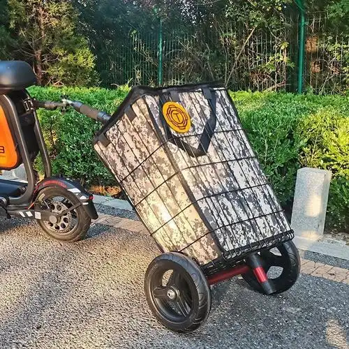 单车小拖车买菜车野营便携自行车后挂式拖拽营地车山地车拖斗露营