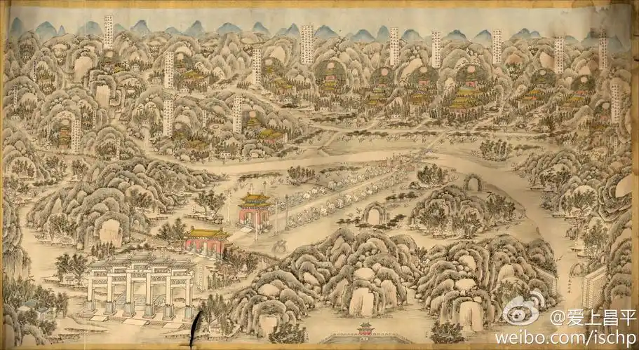 昌平区旅游局微博:【明十三陵全图】